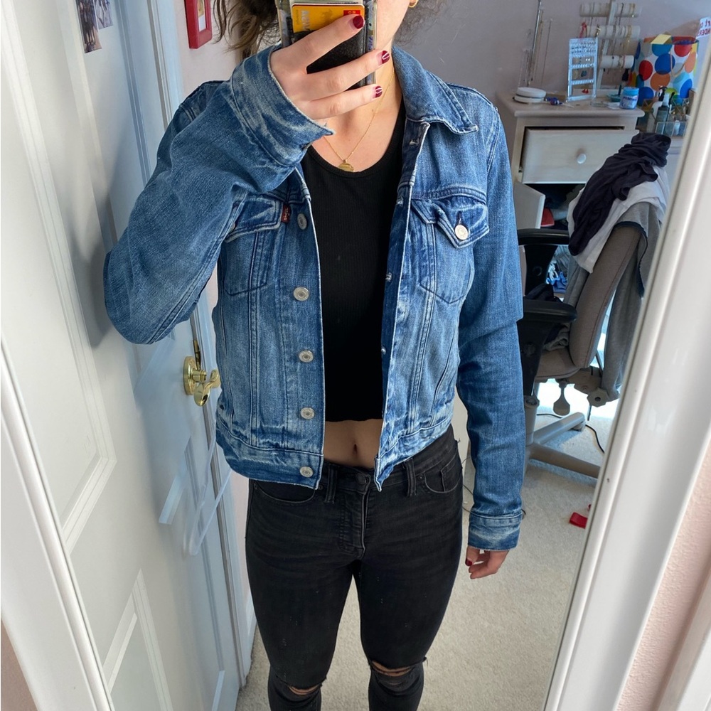 LEVIS Cropped Denim Jackete